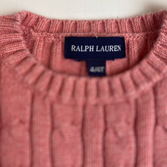 Ralph Lauren Thick Heavy Cable Knit Sweater Jumper Age 4 - Picture 3 of 4